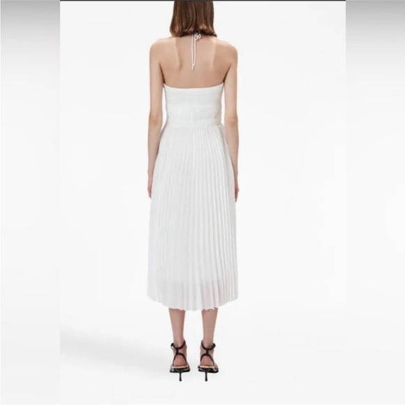 Jonathan Simkhai Halterneck Long Dress in White - Size 12 - Picture 3 of 6